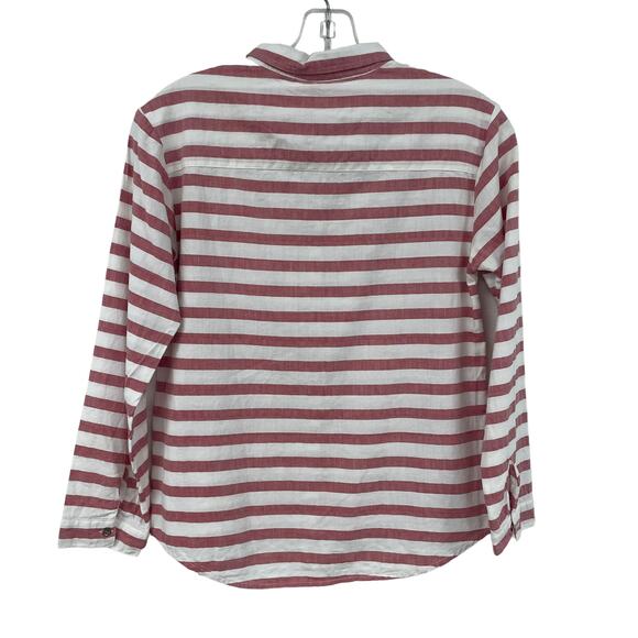 Zara Girls Casual Collection White Red Striped Long Sleeve Button Down 11/12 - Picture 4 of 4